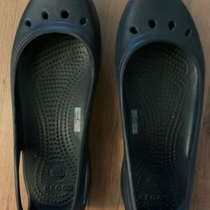 Black crocs, Kadee flats size 7